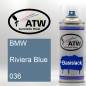 Preview: BMW, Riviera Blue, 036: 400ml Sprühdose, von ATW Autoteile West.